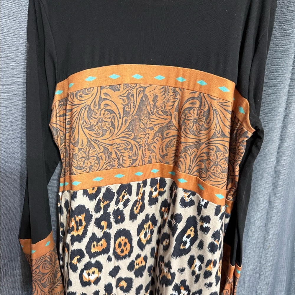 Crazy Train Black and Orange Graphic Top